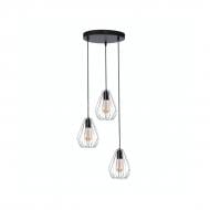 Підвіс TK Lighting Brylant 3x60 Вт E27 хром/чорний 801