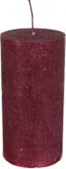 Свеча Цилиндр металлик бордовый 12 см ESTE