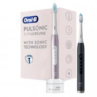 Електрична зубна щітка Oral-B Pulsonic Slim Luxe 4900 чорна та рожева