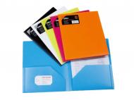 Уголок микс А4 на 2 кармана Rio (0,4 мм) Deli 38120Е