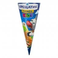 Мороженое Хрещатик 12% пломбир двухслойное в вафельном рожке Фисташка-ваниль Kids м/у 80 г