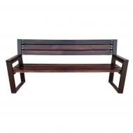 Лавка парковая Metalzavod Рапсодия со спинкой и подлокотниками (1500х700х893) 1,5 м