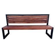 Лавка парковая Metalzavod Лофт со спинкой (1580х600х910) 1,58 м