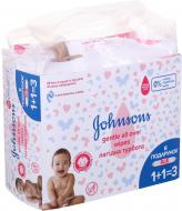 Дитячі вологі серветки Johnson's Baby Лагідна турбота 216 шт.