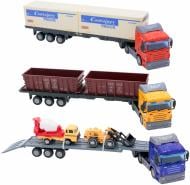 Игровой набор Donbful 3 тягача с контейнеровозом и 2 прицепами 1806-3A
