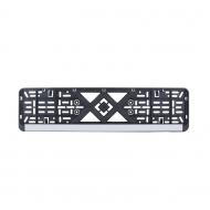 Рамка під номерний знак Bi-Plast BP-211, срібна смуга