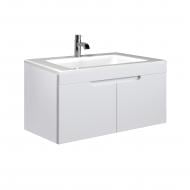 Тумба подвесная Мойдодыр Смарт 80-А с умывальником Амальфи 80