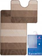 Набор ковриков Vonaldi Colorline Bari Dark Beige + штора для душа Набор ковриков Vonaldi Colorline Bari Dark Beige + штора для душа