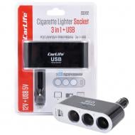 Розгалужувач прикурювача Carlife 3в1 + USB з LED підсвічуванням, 12В, 5A Розгалужувач прикурювача Carlife 3в1 + USB з LED підсвічуванням, 12В, 5A
