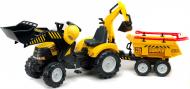 Трактор з причепом Falk PowerLoader жовтий 1000WH