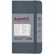 Еженедельник датированный Pocket Strong Axent A6 2026 8508-26-62-A серый