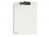 Планшет A4 с линейкой и металлической клипсой серый Deli 9248Е