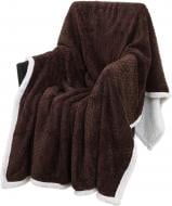 Плед Double Jacquard Sherpa Orna 160x200 см темно-коричневий La Nuit