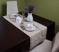 Дорожка с бордюром «Time for tea» 299-17/00 40x140 см льняной Эдельвика