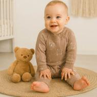 Ромпер-реглан унисекс Blanka Животные р.74-80 бежевый 110835