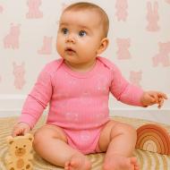 Боди детское для девочки Blanka Животные р.56-62 розовый 110841