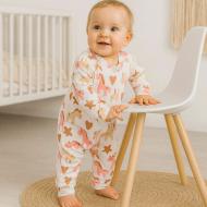 Ромпер-реглан для девочки Blanka Единорожки р.56-62 бежевый 110837