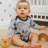 Боди детское для мальчика Blanka Дино р.74-80 серый 110843