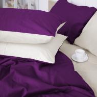 Наволочка Satin Premium 0001+3220 Elit 50x70 см молочный/фиолетовый MirSon