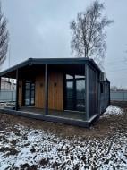 Модульный дом COMFORT HOUSE 58 м² с базовой отделкой и открытой террасой 12 м²