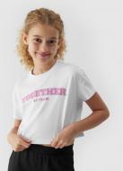 Футболка 4F TSHIRT F0820 4FJAW23TTSHF0820-10S р.158 білий