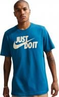 Футболка Nike M NSW TEE JUST DO IT SWOOSH AR5006-476 р.2XL голубой