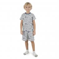 Пижама детская для мальчиков Funtime Звездочки р.104 серый с синим