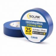 Изолента Solar ПВХ 0,13 мм 25 м синий