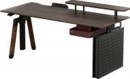 Стол компьютерный OfficePro D07 1.6m Walnut/Black с электрорегулировкой высоты