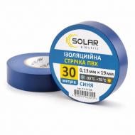 Изолента Solar ПВХ 19 мм 0,13 мм 30 м синий
