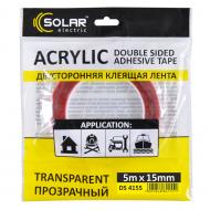 Двухсторонняя монтажная клеющая лента Solar DS4155 15 мм 5 м белый