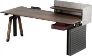 Стол компьютерный OfficePro D07 1.8m Walnut/Black с электрорегулировкой высоты