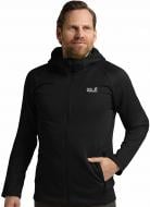 Кофта Jack Wolfskin PEAK DISTRICT HOODED FZ M A65272_6000 р.L черный