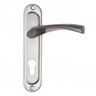 Ручка на планці ASTEX на вхідні та міжкімнатні двері циліндровий 62 мм нікель