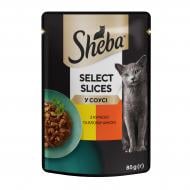 Корм Sheba Selection in Sauce с курицей и говядиной в соусе 85 г