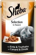 Корм Sheba Selection in Sauce с уткой и индейкой в соусе 85 г