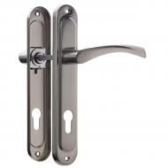 Ручка на планці ASTEX AT-Cornu 85/38BN на вхідні та міжкімнатні двері циліндричний 85 мм нікель