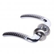 Ручка на розетке ASTEX АТ-Lokus rose без запирания матовый никель/полированный хром