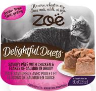 Корм ZOE Delightful Duets Pate курка-лосось 80 г