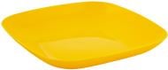 Тарілка пластикова Мульті 250х250х30 мм жовтий Алеана