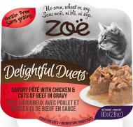 Корм ZOE Delightful Duets Pate курка-яловичина 80 г