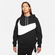Джемпер Nike M NSW SWOOSH TCH FLC PO HD DD8222-010 р. L черный Джемпер Nike M NSW SWOOSH TCH FLC PO HD DD8222-010 р. L черный