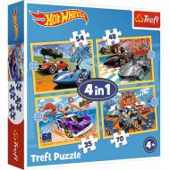 Пазл Trefl Hot Wheels 4в1 Машини Hot Wheels 34627