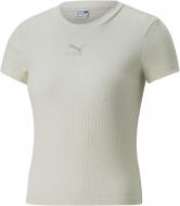 Футболка Puma CLASSICS RIBBED SLIM TEE 53568999 р.S бежевый