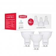 Лампа світлодіодна Maxus 3 шт. 7 Вт MR16 GU10 220 В 4100 К 3-LED-720