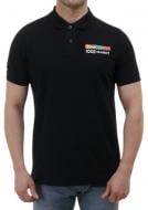 Тенниска-поло мужская с коротким рукавом XS черный