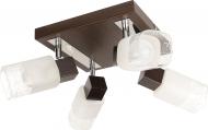 Спот Victoria Lighting 4x40 Вт E14 хром/венге MARS-4/PL4