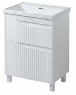 Тумба напольная ScandiSPA ASTRID ТНБ-2 Д 100 белый матовый с умывальником Solen