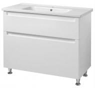 Тумба напольная ScandiSPA Onyx белый глянец ТНБ-2 Д 100 с умывальником Onyx