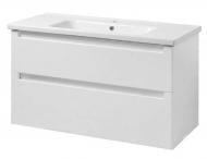Тумба подвесная ScandiSPA Onyx белый глянец ТПБ-2 Д 100 с умывальником Тумба подвесная ScandiSPA Onyx белый глянец ТПБ-2 Д 100 с умывальником
